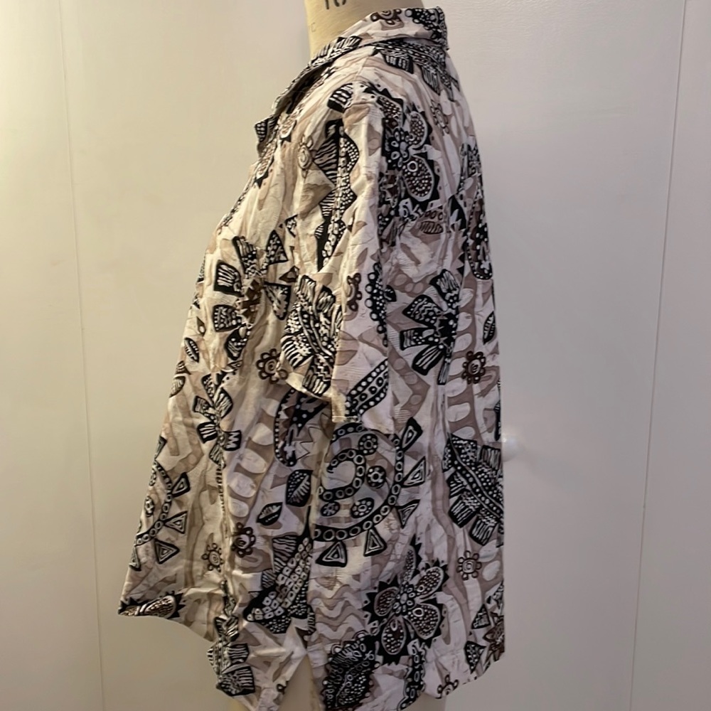 Alfred Dunner linen short sleeve button down - Picture 3 of 6